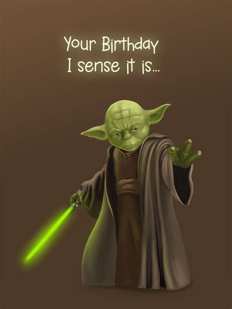 Joyeux Anniversaire Star Wars Yoda Carte Double Anniversaire Enfant