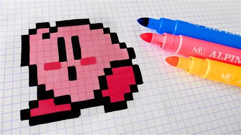 Handmade Pixel Art How To Draw Kawaii Kirby Pixelart Youtube