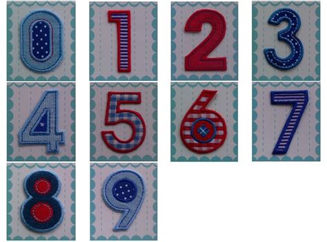 Iron On Numbers Fabric Applique Patch Embroidered Numbers Etsy