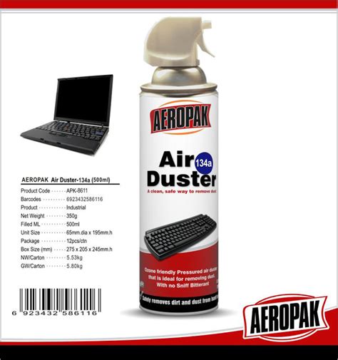 Non Toxic Industrial Cleaning Products Computer Keyboard Air Duster Can