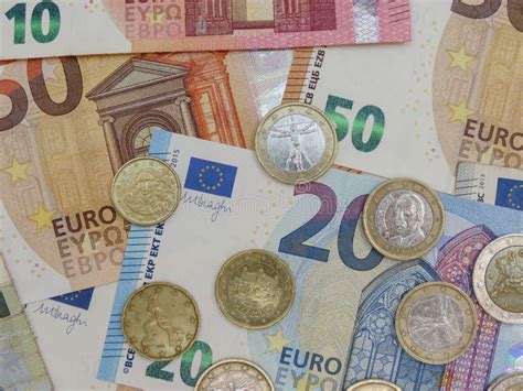 Euro Notes And Coins European Union Stock Image Image Of Currency