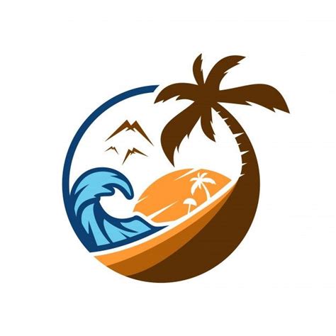 Logotipo De La Playa Vector Premium Logotipo De Playa Ilustración