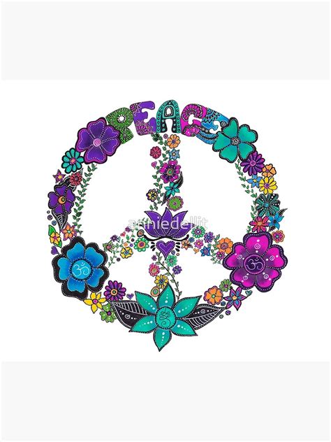 Flower Peace Sign Tapestry By Anniedellit Redbubble