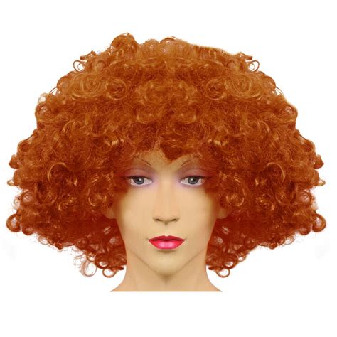 Curly Afro Wigs Colours Funky 70s Disco Clown Hair Unisex Men Ladies