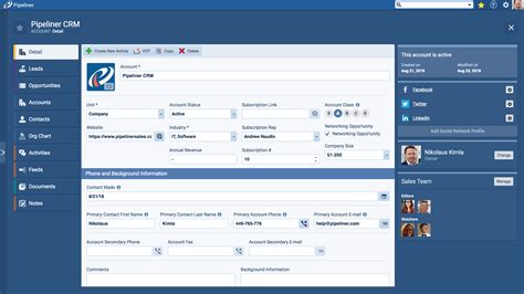 Sales Account Management Software Pipeliner Crm