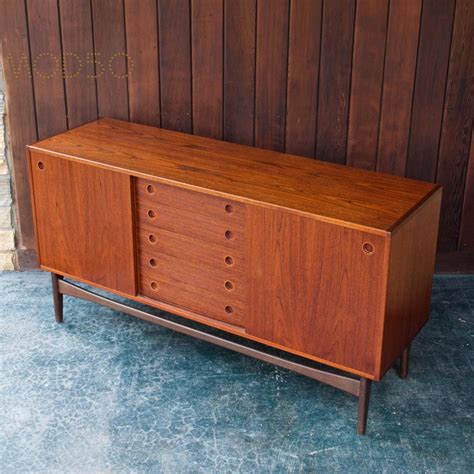 Scandinavian Teak Cabinet Credenza Deep Hued Teak Rustic Danish Chalet At 1stdibs Scandi Ski