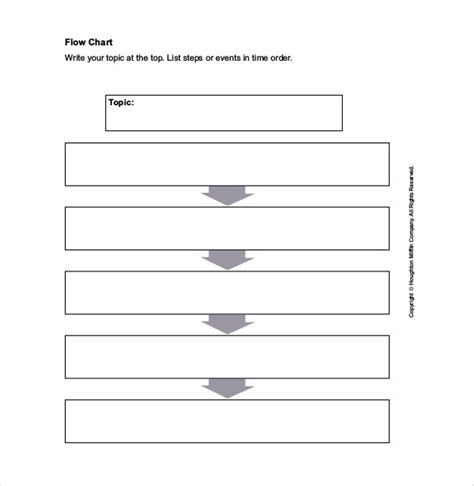 Blank Flow Chart Template For Word