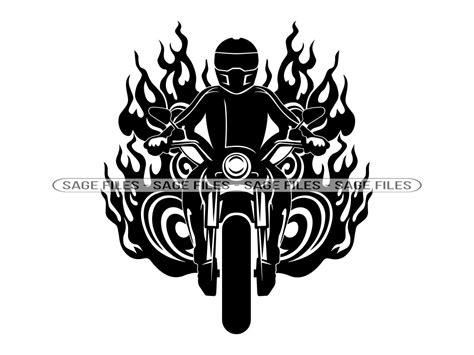 Flaming Motorcycle Svg Motorcycle Svg Motor Bike Svg Etsy