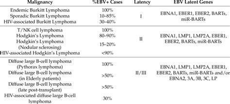 Characteristics Of Epstein Barr Virus Ebv Associated Cancers