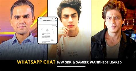 Shah Rukh Khans Whatsapp Chat With Sameer Wankhede Leaked Please Send