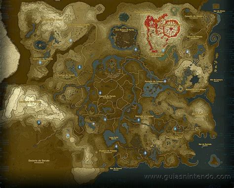 Mapa Mapa Completo Zelda Breath Of The Wild En 2023 Zelda Mapas