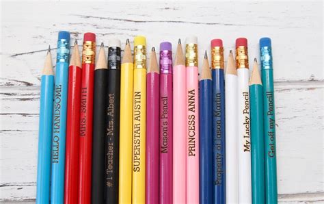 Personalized Pencils Set Of 4 2712 Designs