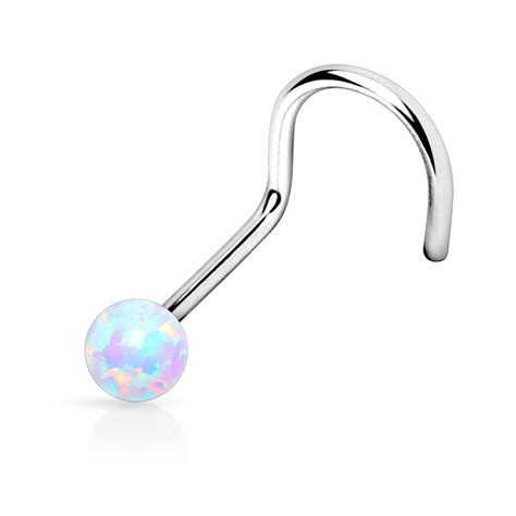 Stöbere durch bodymod's wunderschöne auswahl an piercingschmuck und finde das perfekte stück für jede gelegenheit! Süße Nasenschraube mit einem Opalstein