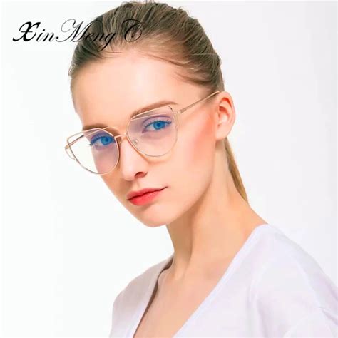 xinmengc women anti blue ray computer glasses clear lens optical eyeglasses frame fashion
