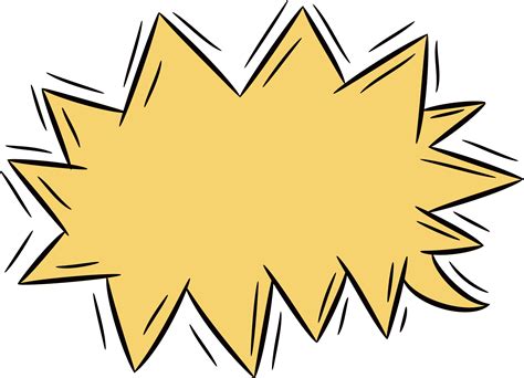 Explosion Clip Art Yellow Serrated Bomb Png Download 35102535