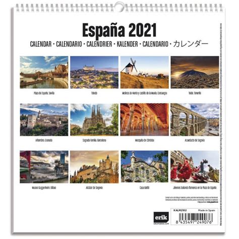 Si lo quieres en español o en otro idioma, deja un comentario con + los archivos de este calendario 2021 son sólo para uso personal. Calendario Turistico Mediano 2021 España - Nosoloposters.com