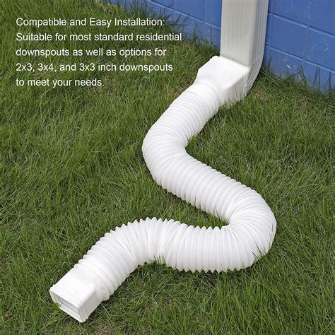 buy plusgutter white 2 pack rain gutter downspout extensions flexible drain downspout extender