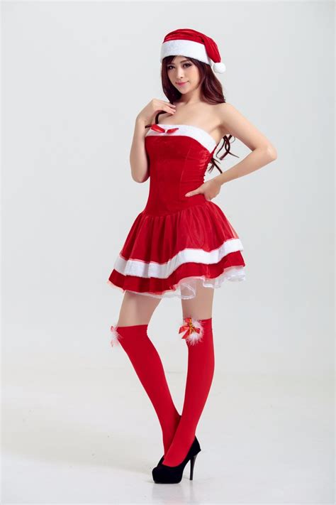 Santa Claus Costume Women Halloween Fancy Party Dress Carnival Sexy Cosplay Nightclub Outfits