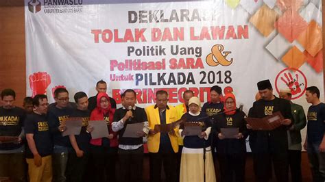 Panwaslu Bandung Barat Deklarasikan Tolak Politik Uang Dan Politisasi