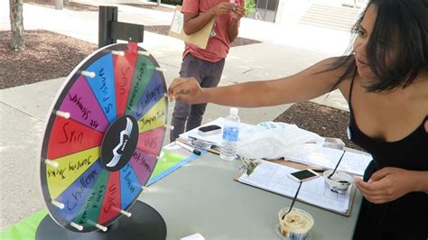 Spin The Wheel Game Challenge In Public College Youtube