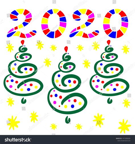 2020 New Year Numbers For Holiday Calendars Cards For Logos And More