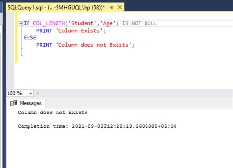 How To Check If A Column Exists In A Sql Server Table Geeksforgeeks