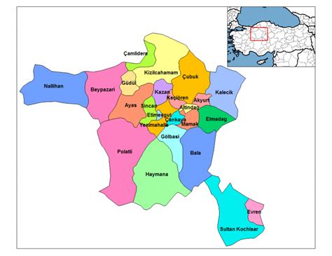 Ankara Siyasi Haritası Türkiye Haritası