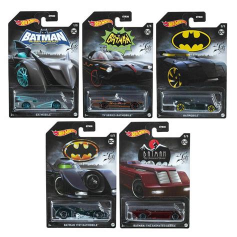 Hot Wheels Batman Set De 5 Batmobile