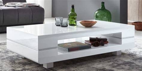 Couchtisch / 105 x 65 x 42 weiss. couchtisch-weiss-hochglanz-sapri | Wohnzimmer tisch weiss