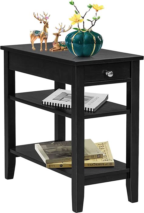 Giantex End Table With Drawer Narrow Side Table With 2