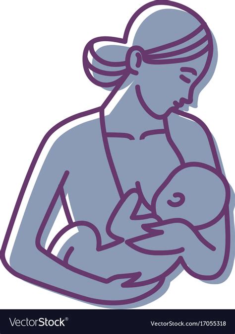 Breastfeeding Mother And Balogo Royalty Free Vector Image