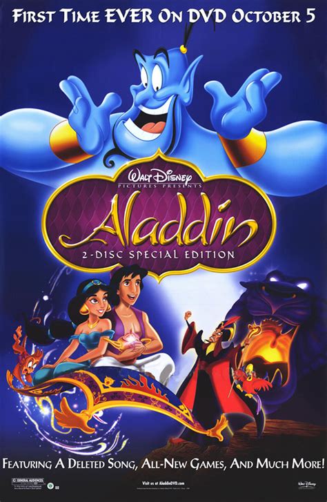 Aladdin 1992 Original Dvd Movie Poster Rolled Ebay