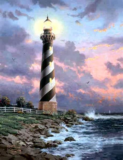 38 Thomas Kinkade Lighthouse Wallpaper On Wallpapersafari