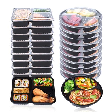 Buy Itugg Meal Prep Containers Reusable Set Of 20 Pcs 3 Compartment 1000ml Food Prep