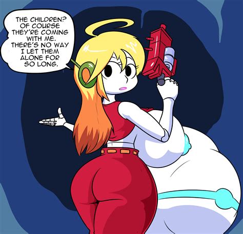 Rule 34 Back View Bulging Belly Cave Story Curly Brace Female Huge