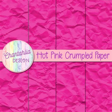 Free Digital Papers Featuring Hot Pink Crumpled Designs