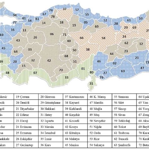 the four climate regions in turkey download scientific diagram