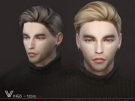 The Sims Resource Wings Tz0116 Hair Sims 4 Hairs Sims 4 Hair Male