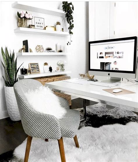 White Desk Designs For Minimalist Home Office Cozy