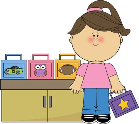 Girl Lunch Box Monitor Clip Art Girl Lunch Box Monitor