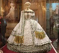 A replica of Empress Elisabeth of Austria's wedding-eve dress, 1854 ...