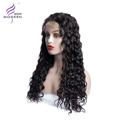 Lace Frontal Water Wave Lace Front Wig Pre Plucked With Baby Hair Modern Show Brazilian Remy
