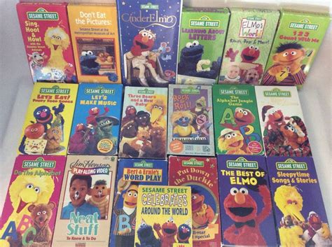 Sesame Street Lot Of Vhs Video Tapes Big Bird Elmo Bert Ernie Ebay