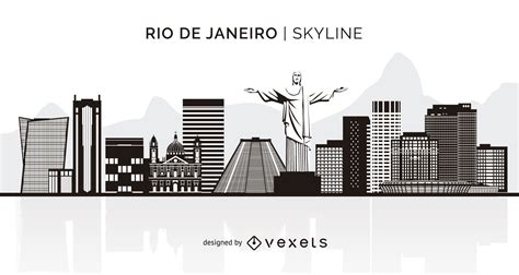 Rio De Janeiro Silhouette Skyline Vector Download