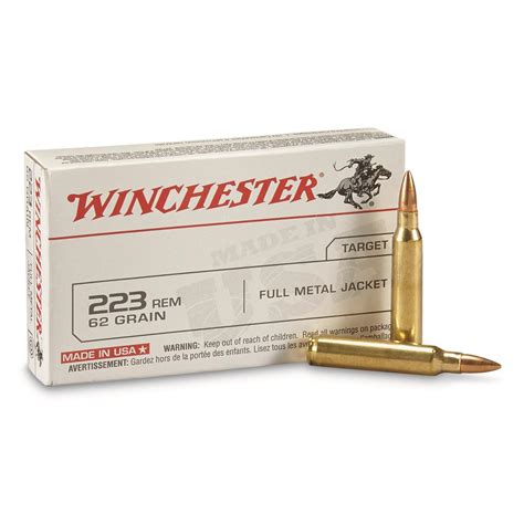 Winchester 223 Remington Fmj 62 Grain 20 Rounds 95092 223