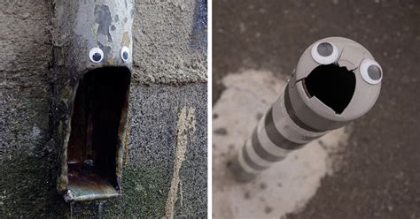 Artist Puts Googly Eyes On Broken Street Objects And The Results Are