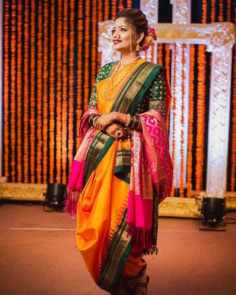 What Makes A Marathi Mulgi Look So Radiant Couple Wedding Dress