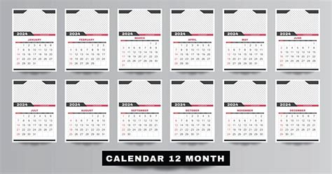 Wall Calendar With Photo Template Vol 39 Vector Template Download On