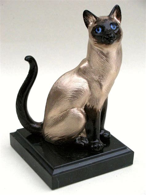 Siamese Cat Bronze Authors Sculpture Is Made Of Bronze On Etsy