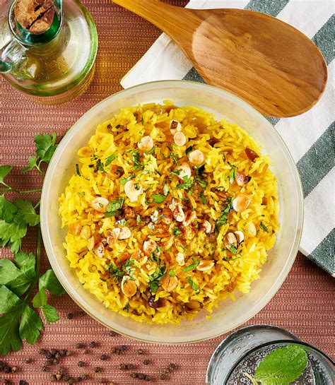 Turmeric Rice Pilaf With Almonds In The Microwave Anyday